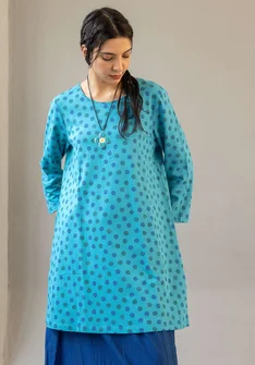 “Ton” organic cotton jersey tunic - turquoise