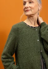 Strickjacke aus Alpakawollgemisch - pinie-melange