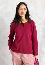 “Tove” Bästis sweater in organic/recycled cotton - red cabbage