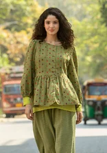 “Tristan” organic cotton blouse - avocado
