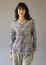 “Leopard” top in organic cotton - ash grey