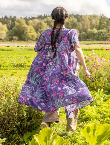 Vevd kjole «Iris» i økologisk bomull - mrk0SP0ametist