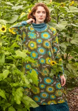 Jerseykjole "Sunflower" i lyocell/elastan - mossgrn