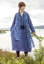 Vevd kjole «Ottilia» i økologisk bomull - blklocka