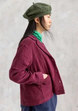 “Rime” corduroy jacket in organic cotton - burgundy