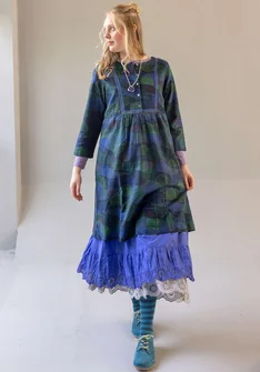 “Alaska” woven organic cotton/linen dress - dark indigo