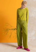 Jersey pants in organic cotton/spandex - green pepper