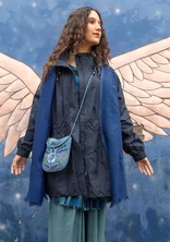 “Judit” woven parka in organic cotton - ink blue
