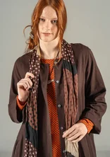 “Kelly” shawl in organic cotton - mullberry