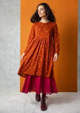 “Amandine” jersey dress in organic cotton/modal - rust