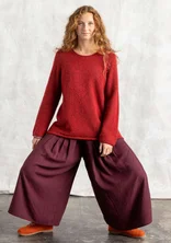 “Bästis” sweater in an alpaca blend - parrot red/melange