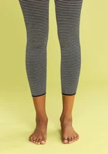 Striped leggings in recycled nylon - svart0SL0oblekt