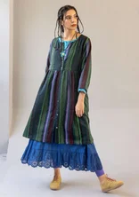 “Ketchi” woven dress in wool/cotton - black