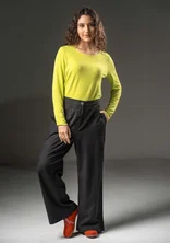 Woven pants in organic cotton - black