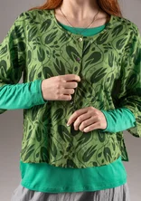 “Kelly” woven organic cotton blouse - cicada/patterned