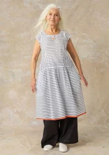 “Nord” woven dress in organic cotton - halvblekt