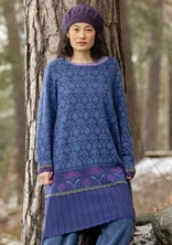 “Alma” knit dress in organic/recycled cotton - violet