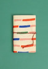 Notitieboekje "Divya" van met textiel bekleed papier - ljus0SP0aprikos