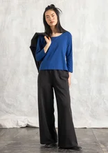 Jersey pants in organic cotton - black