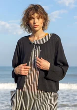 Cardigan in linen/organic cotton - black