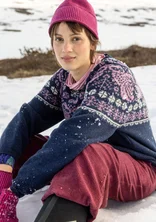 “Luna” sweater in a lambswool blend - midnight blue