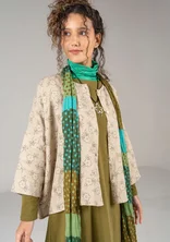 “Kelly” shawl in organic cotton - dark olive