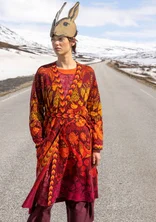 “Tanana” long cardigan in cotton/lyocell - beetroot