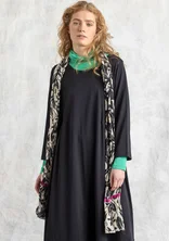 Schal „Kelly“ aus Bio-Baumwolle - schwarz