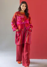 “Alaska” cardigan in recycled wool - pomegranate