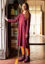 “Isabella” jersey dress in organic cotton/modal - aubergine