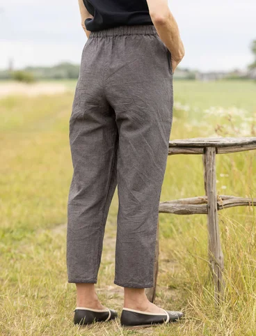 “Dunes” trousers in woven organic cotton/linen - askgr