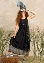 Trikåklänning i ekologisk bomull - svart