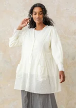 Woven artist’s blouse in organic cotton - oblekt