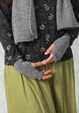 Fingerless gloves in an alpaca blend - grey/melange