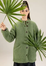 Knit jacket in wool bouclé - rosemary/melange