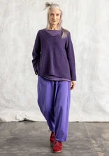 Nubby sweater in a lambswool blend - blackberry/melange