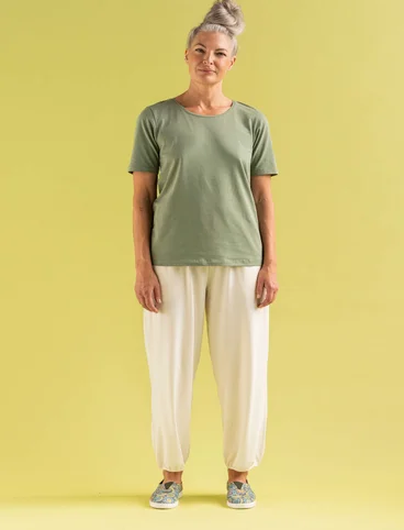 Organic cotton/elastane jersey trousers - oblekt