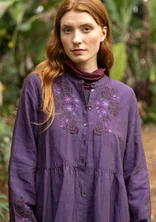 “Marianne” woven organic cotton/linen dress - lake