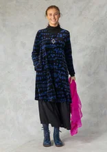 “Paraguay” velour dress in organic cotton/recycled polyester - porcelain blue