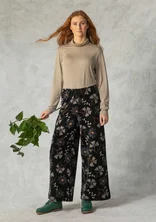 “Paraguay” velour pants in organic cotton/recycled polyester - black