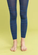 “Elsie” jacquard leggings in recycled nylon - indigo