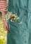 Vevd kjole «Garden» i økologisk bomull / lin (malurt S)