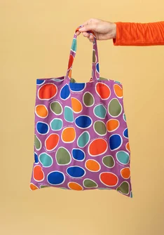 Fabric tote bag M in organic cotton - multicoloured