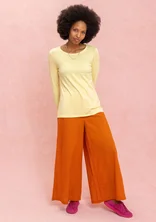 Woven pants in organic cotton - masala