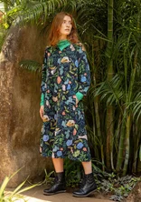 “Mockingbird” woven linen/modal dress - black