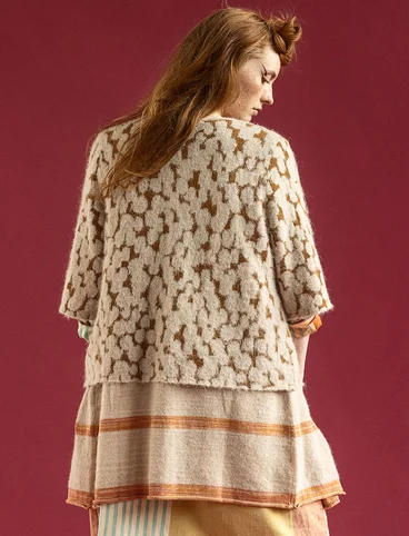 “Morr” cardigan in an alpaca and recycled/organic cotton blend - natur