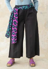 Woven organic cotton trousers - svart