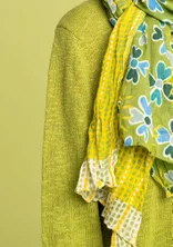 “Lillian” shawl in organic cotton - limegrn