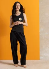 Jersey tank top in organic cotton - black