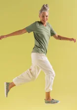 Jersey pants in organic cotton/spandex - oblekt